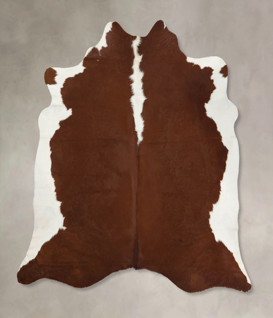 Hereford XX-Large Brazilian Cowhide Rug 7'10"H x 7'1"W #B12582 by Hudson Hides
