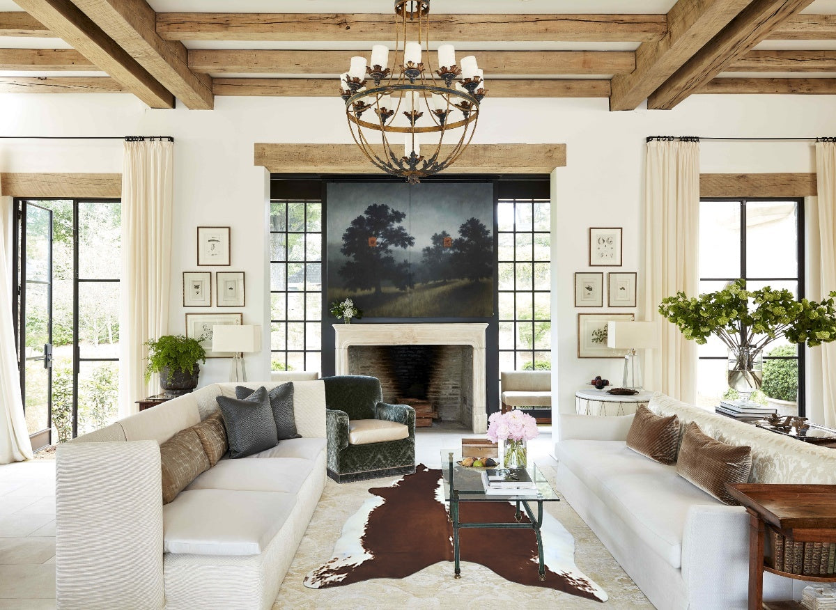 Hereford XX-Large Brazilian Cowhide Rug 8'10"H x 7'4"W #B12583 by Hudson Hides