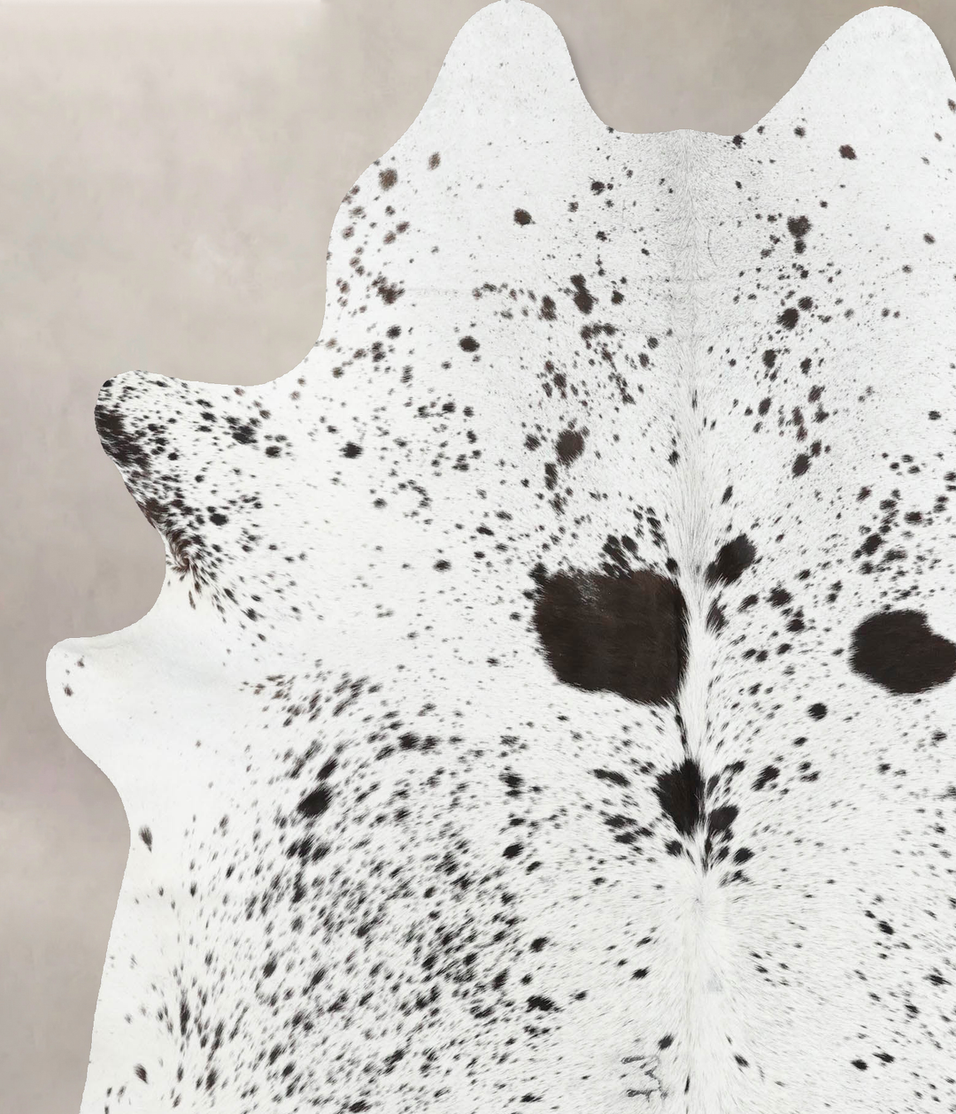Salt and Pepper Black X-Large Brazilian Cowhide Rug 7'0"H x 6'2"W #B12