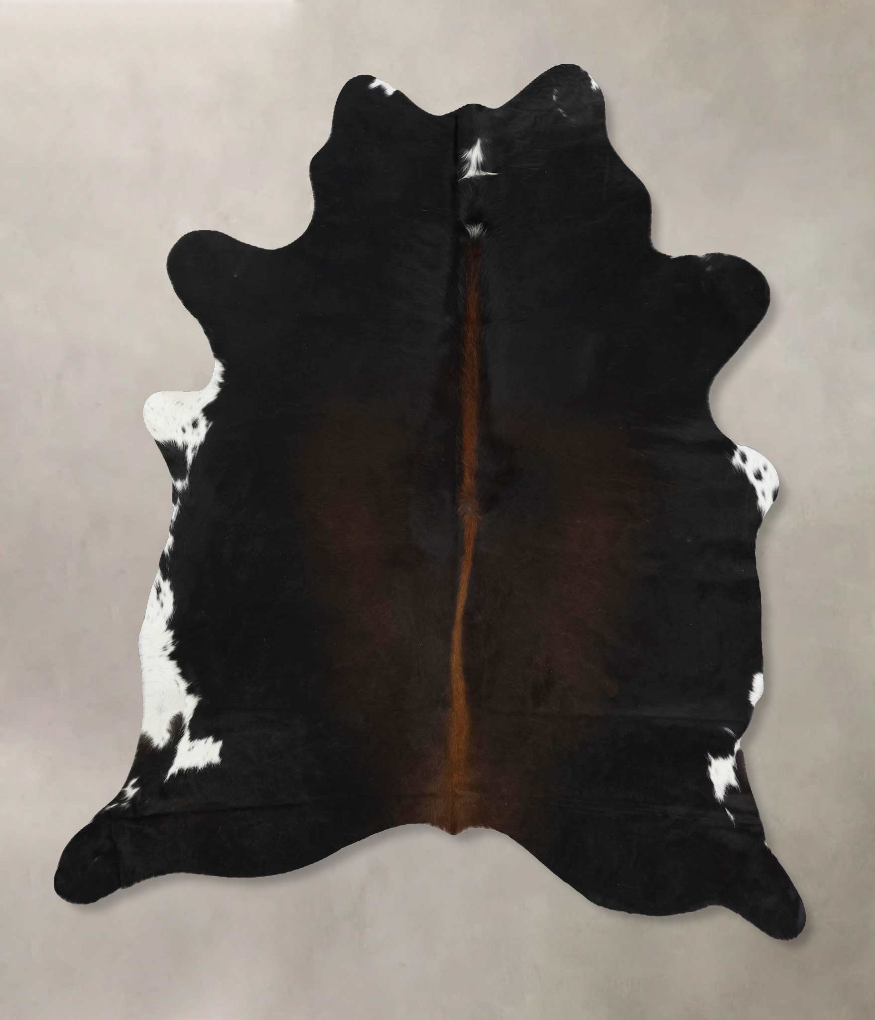 Chocolate and White Cowhide Rug #B12590