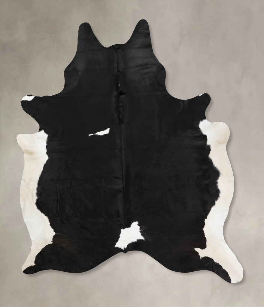 Black and White XX-Large Brazilian Cowhide Rug 9'4"H x 7'2"W #B12595 by Hudson Hides