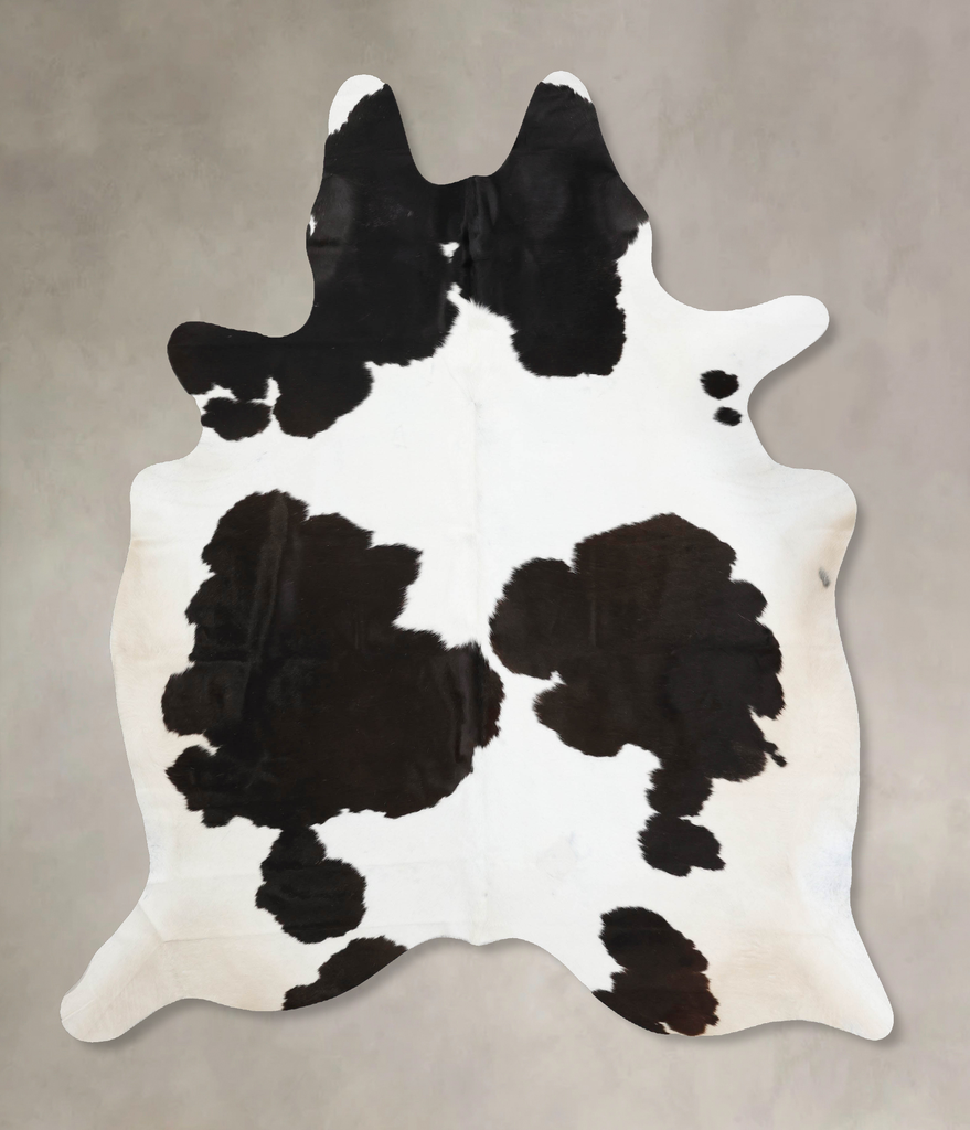 Black and White XX-Large Brazilian Cowhide Rug 8'7"H x 7'1"W #B12598 by Hudson Hides