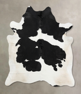 Black and White XX-Large Brazilian Cowhide Rug 7'8"H x 6'6"W #B12599 by Hudson Hides