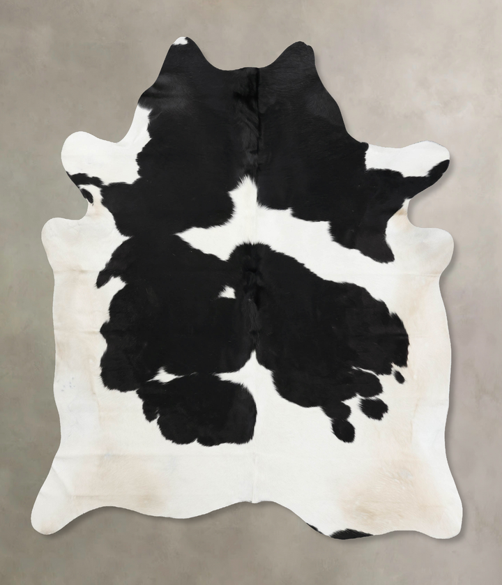 Black and White XX-Large Brazilian Cowhide Rug 7'8"H x 6'6"W #B12599 by Hudson Hides