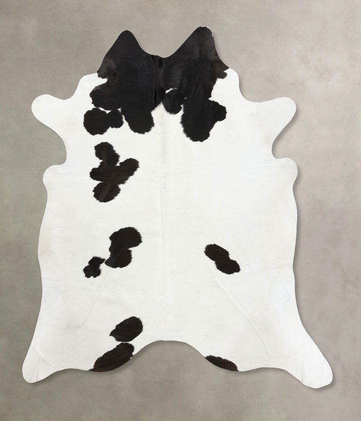 Black and White X-Large Brazilian Cowhide Rug 7'4"H x 6'9"W #B12604 by Hudson Hides