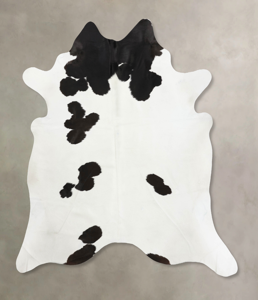 Black and White X-Large Brazilian Cowhide Rug 7'4"H x 6'9"W #B12604 by Hudson Hides