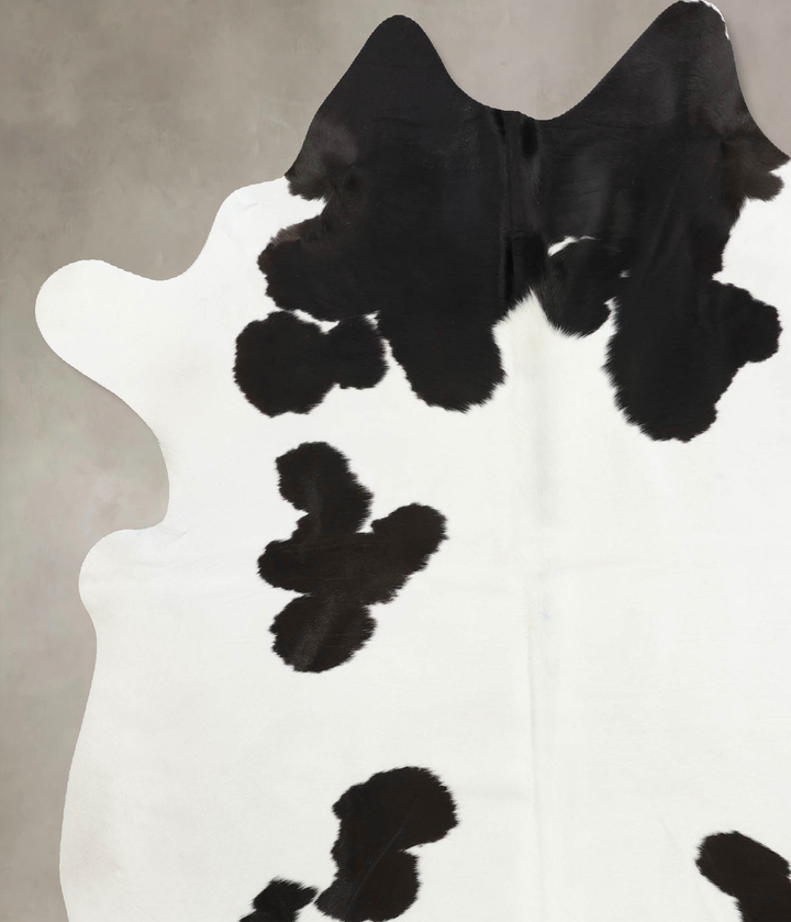 Black and White X-Large Brazilian Cowhide Rug 7'4"H x 6'9"W #B12604 by Hudson Hides