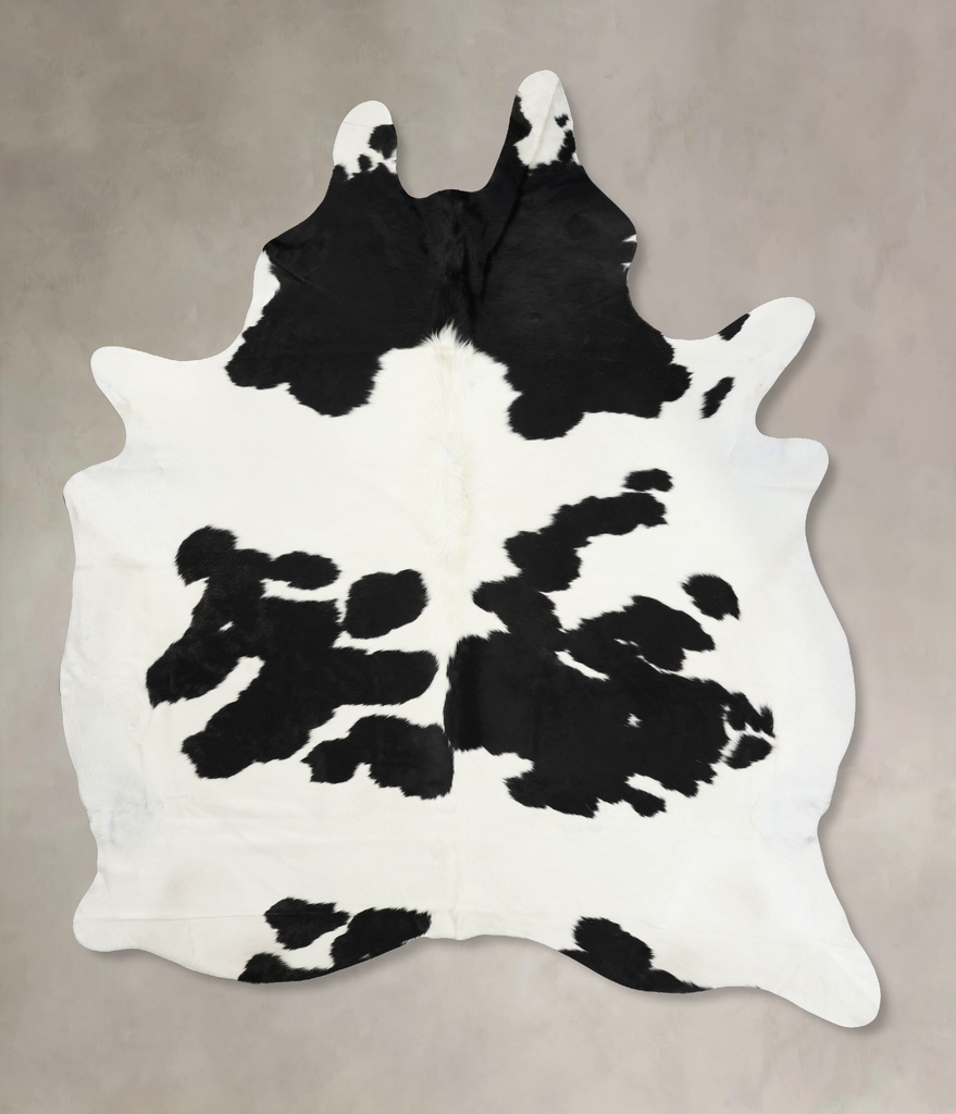 Black and White XX-Large Brazilian Cowhide Rug 10'0"H x 7'4"W #B12605 by Hudson Hides