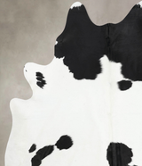 Black and White XX-Large Brazilian Cowhide Rug 8'1"H x 6'6"W #B12607 by Hudson Hides