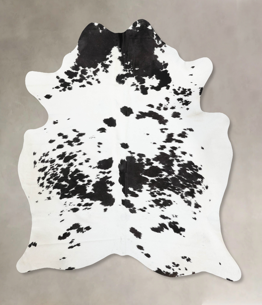 Black and White XX-Large Brazilian Cowhide Rug 9'0"H x 7'2"W #B12608 by Hudson Hides
