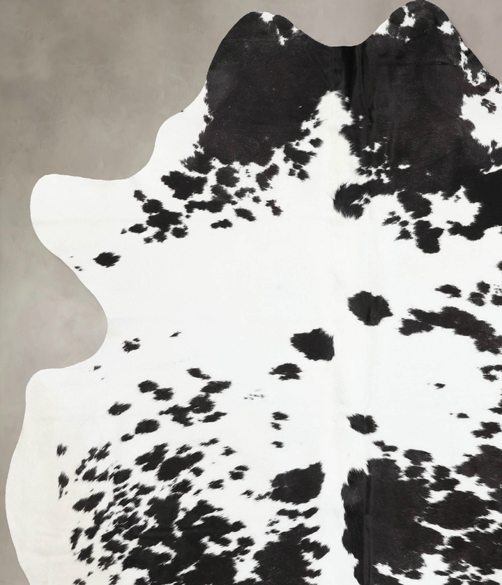 Black and White XX-Large Brazilian Cowhide Rug 9'0"H x 7'2"W #B12608 by Hudson Hides