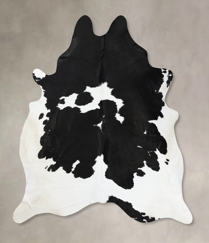 Black and White XX-Large Brazilian Cowhide Rug 8'8"H x 7'8"W #B12609 by Hudson Hides