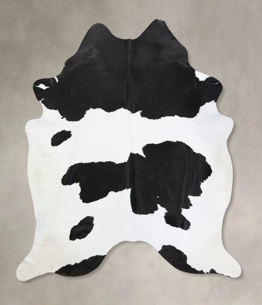 Black and White XX-Large Brazilian Cowhide Rug 8'8"H x 6'7"W #B12612 by Hudson Hides