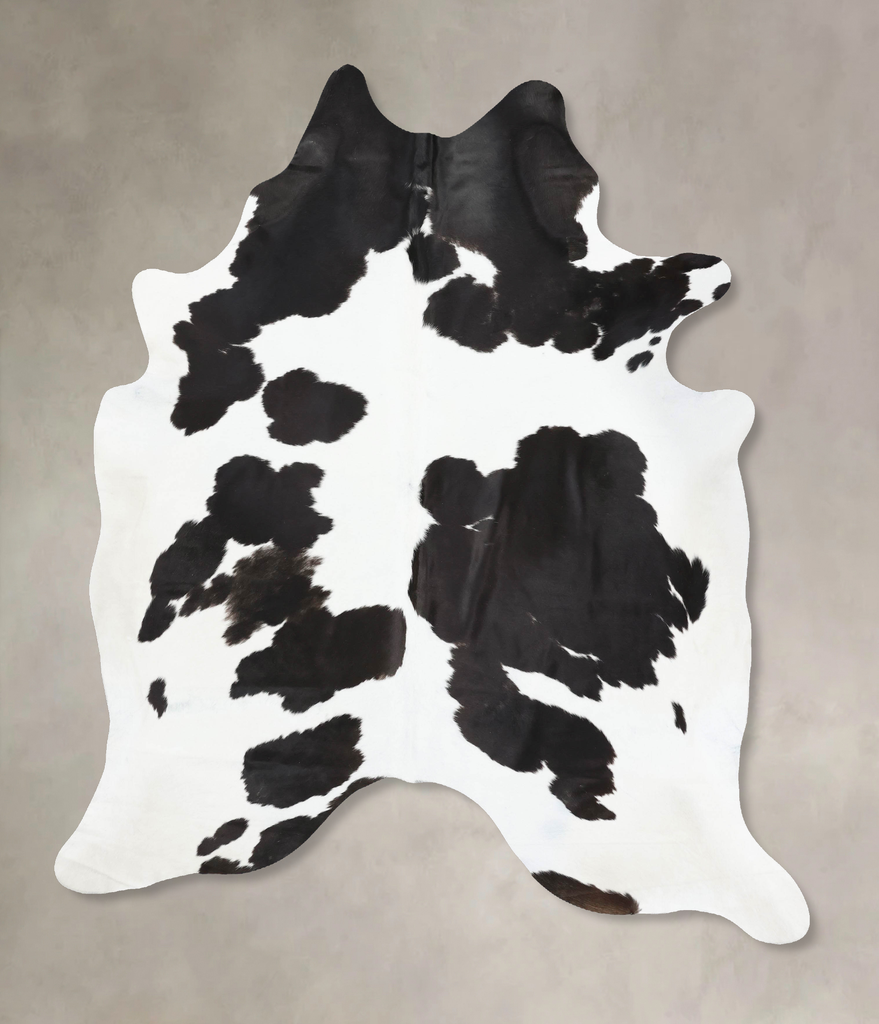Black and White XX-Large Brazilian Cowhide Rug 8'4"H x 6'9"W #B12615 by Hudson Hides