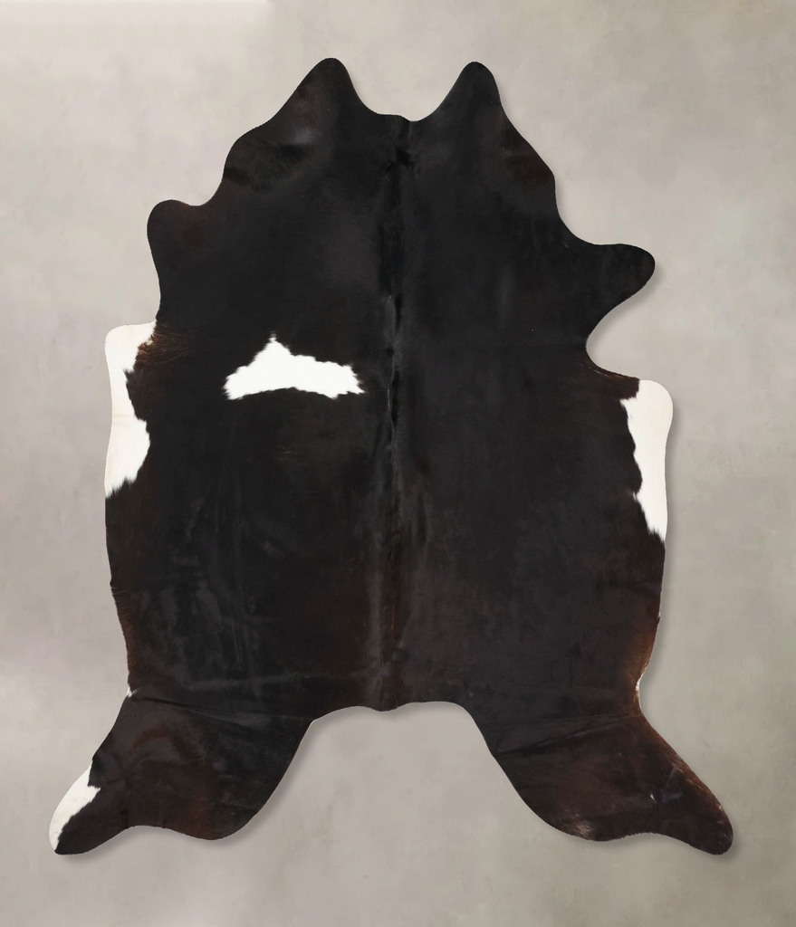 Black and White XX-Large Brazilian Cowhide Rug 7'7"H x 6'11"W #B12617 by Hudson Hides