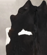 Black and White XX-Large Brazilian Cowhide Rug 7'7"H x 6'11"W #B12617 by Hudson Hides