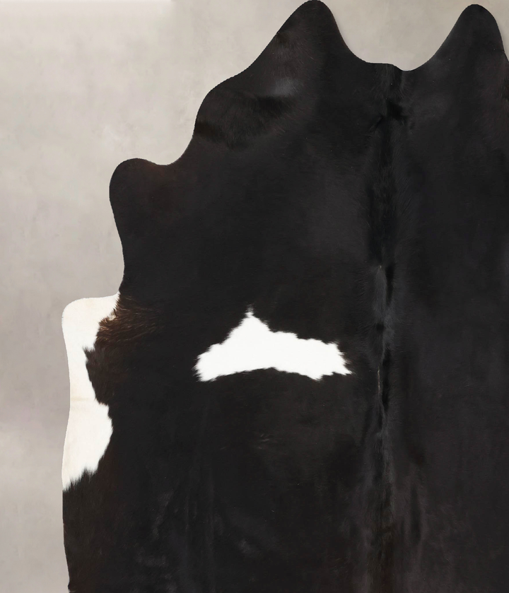 Black and White XX-Large Brazilian Cowhide Rug 7'7"H x 6'11"W #B12617 by Hudson Hides