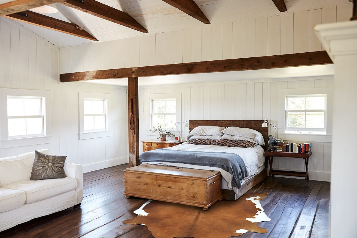 Brown and White Regular Cowhide Rug #B12618