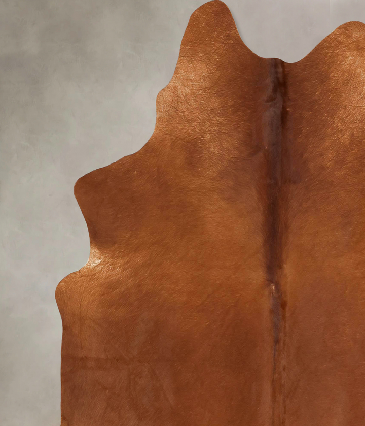 Solid Brown XX-Large Brazilian Cowhide Rug 7'6"H x 6'8"W #B12619 by Hudson Hides