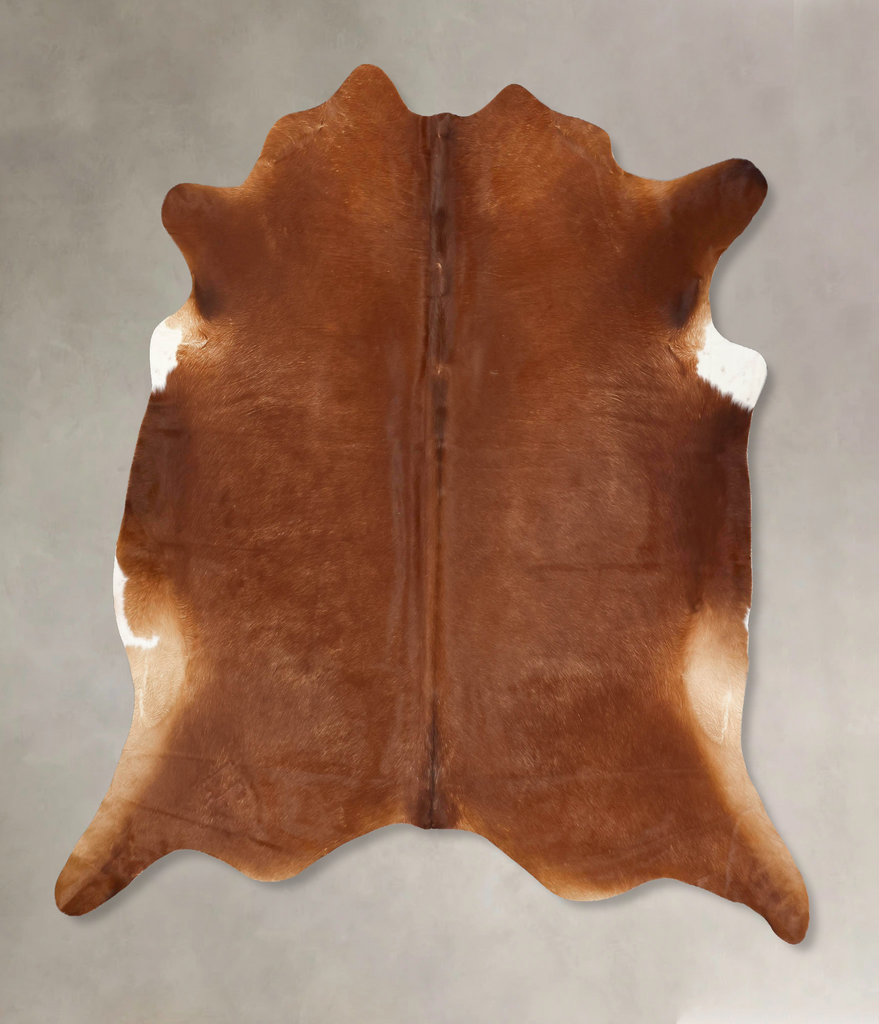 Solid Brown XX-Large Brazilian Cowhide Rug 7'11"H x 7'7"W #B12620 by Hudson Hides