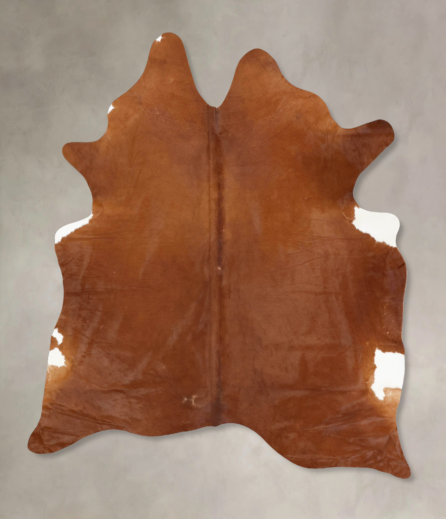 Solid Brown XX-Large Brazilian Cowhide Rug 8'2"H x 6'8"W #B12622 by Hudson Hides