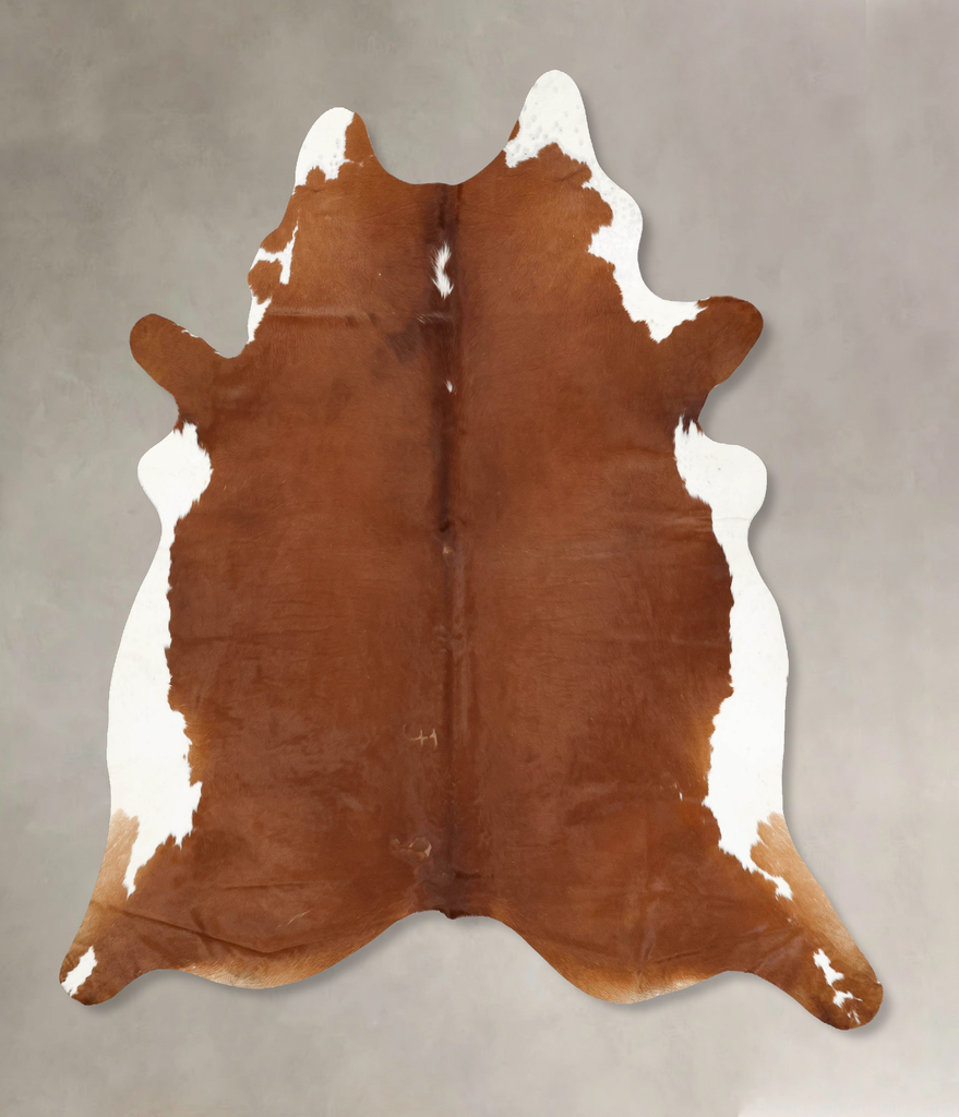 Brown and White Regular XX-Large Brazilian Cowhide Rug 8'4"H x 7'0"W #B12623 by Hudson Hides