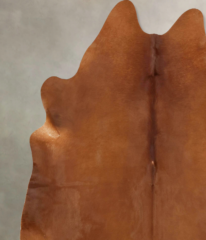 Solid Brown X-Large Brazilian Cowhide Rug 7'4"H x 6'7"W #B12624 by Hudson Hides