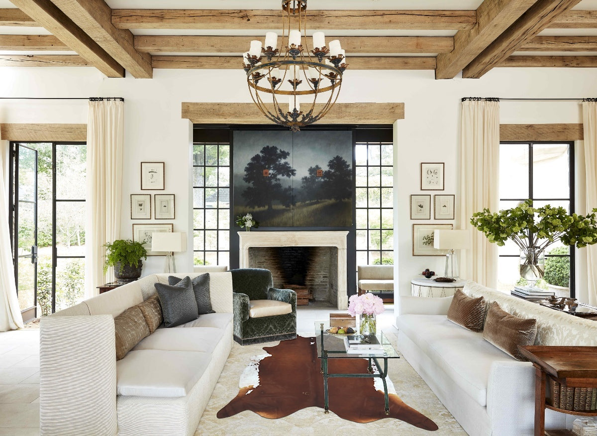 Brown and White Regular Cowhide Rug #B12625
