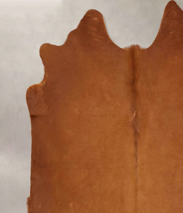 Solid Brown X-Large Brazilian Cowhide Rug 6'11"H x 6'10"W #B12627 by Hudson Hides