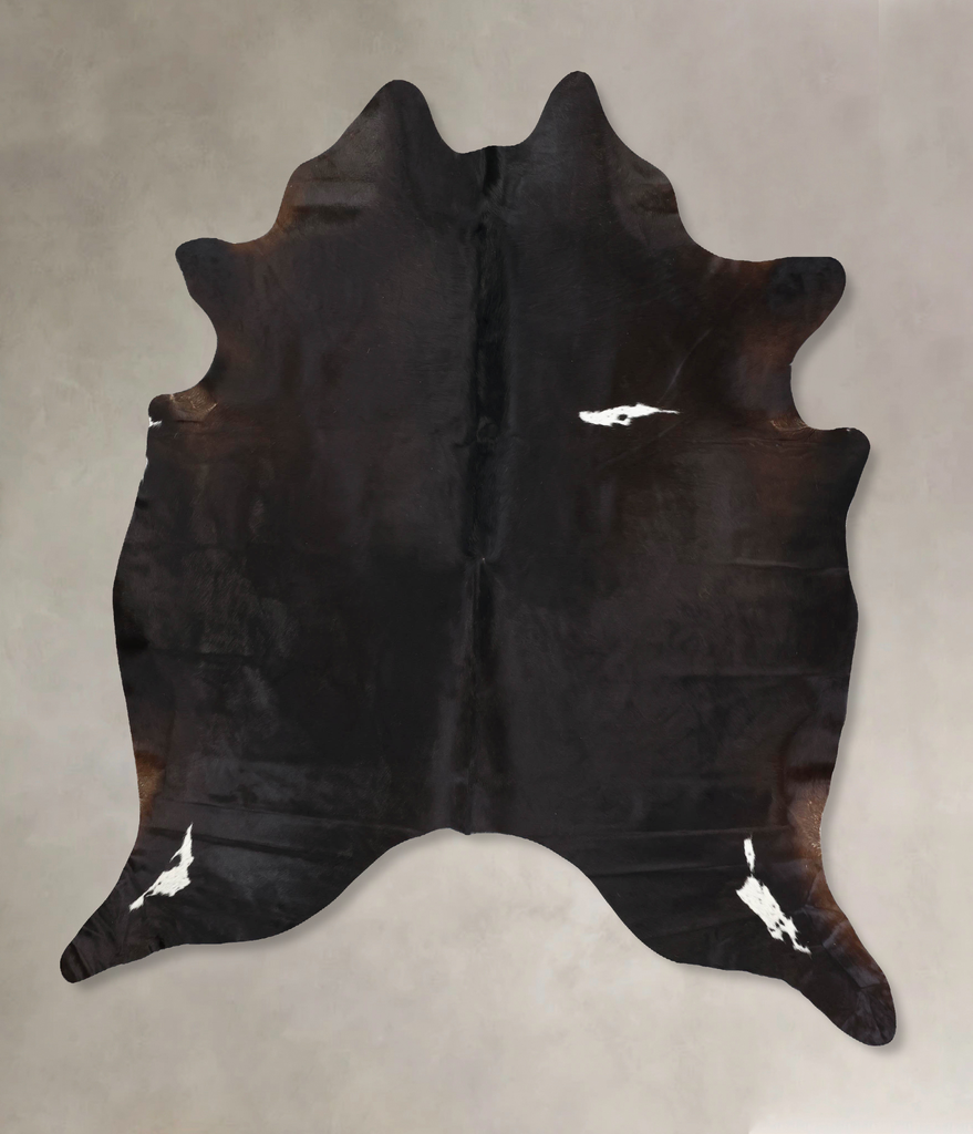 Black and White XX-Large Brazilian Cowhide Rug 8'0"H x 7'0"W #B12632 by Hudson Hides
