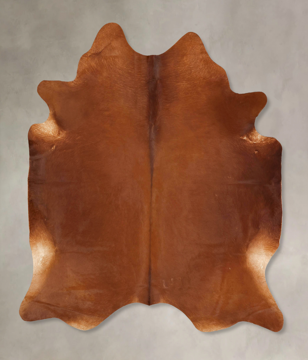 Solid Brown X-Large Brazilian Cowhide Rug 7'4"H x 6'4"W #B12633 by Hud