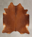 Solid Brown X-Large Brazilian Cowhide Rug 7'4"H x 6'4"W #B12633 by Hudson Hides