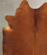 Solid Brown X-Large Brazilian Cowhide Rug 7'4"H x 6'4"W #B12633 by Hudson Hides