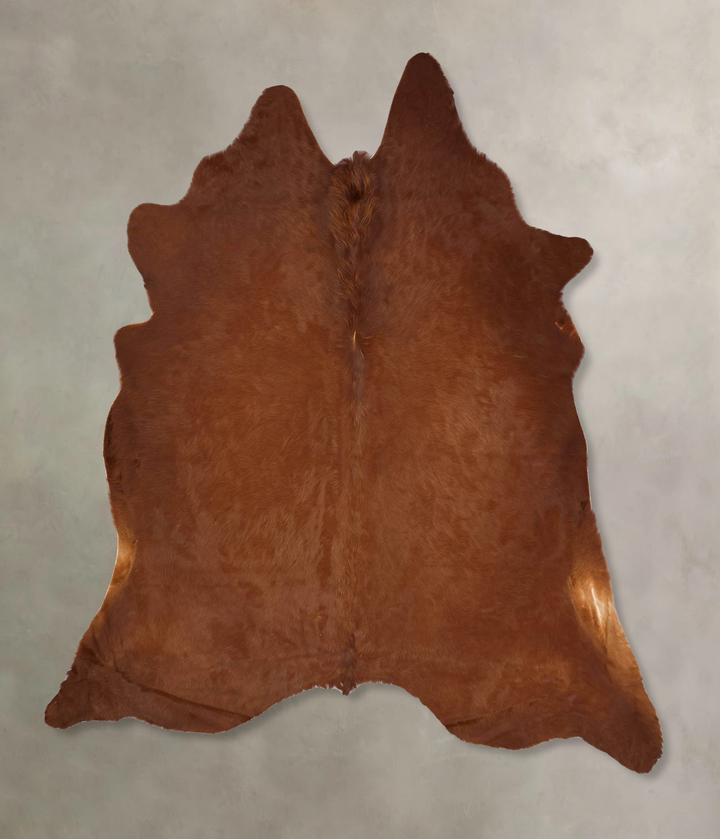 Solid Brown XX-Large Brazilian Cowhide Rug 8'8"H x 7'11"W #B12635 by Hudson Hides