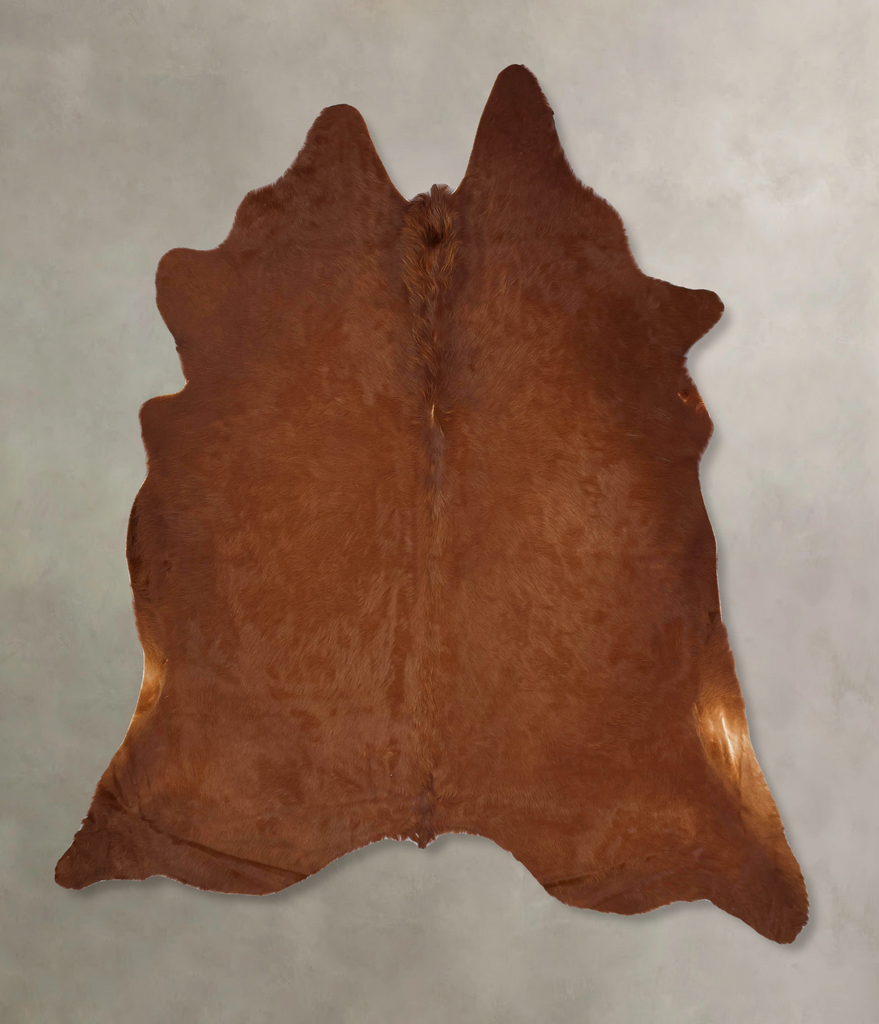 Solid Brown XX-Large Brazilian Cowhide Rug 8'8"H x 7'11"W #B12635 by Hudson Hides
