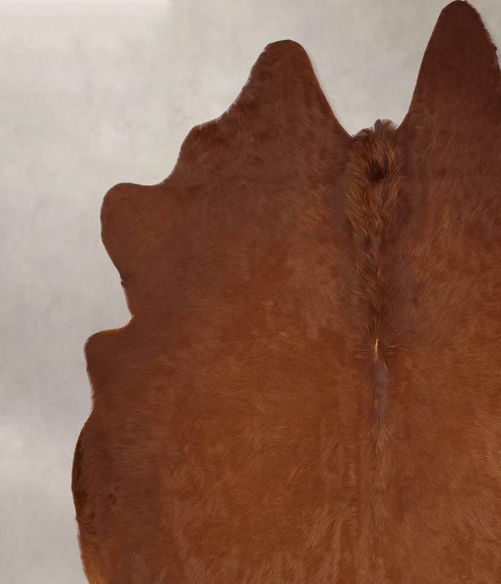 Solid Brown XX-Large Brazilian Cowhide Rug 8'8"H x 7'11"W #B12635 by Hudson Hides