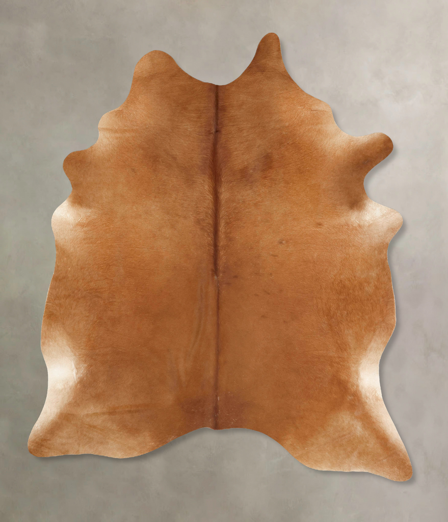 Solid Brown XX-Large Brazilian Cowhide Rug 8'5"H x 6'7"W #B12638 by Hudson Hides