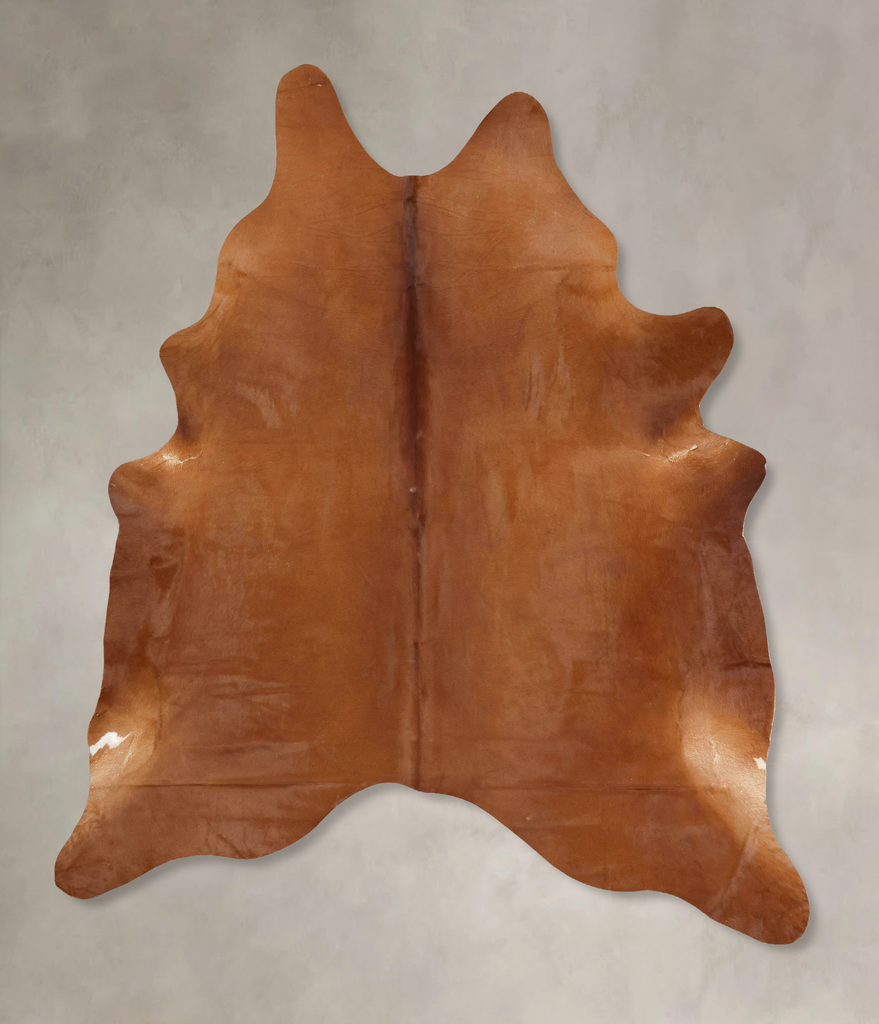 Solid Brown XX-Large Brazilian Cowhide Rug 8'4"H x 6'6"W #B12639 by Hudson Hides