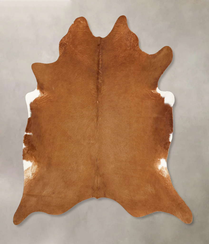 Solid Brown XX-Large Brazilian Cowhide Rug 7'10"H x 7'0"W #B12640 by Hudson Hides