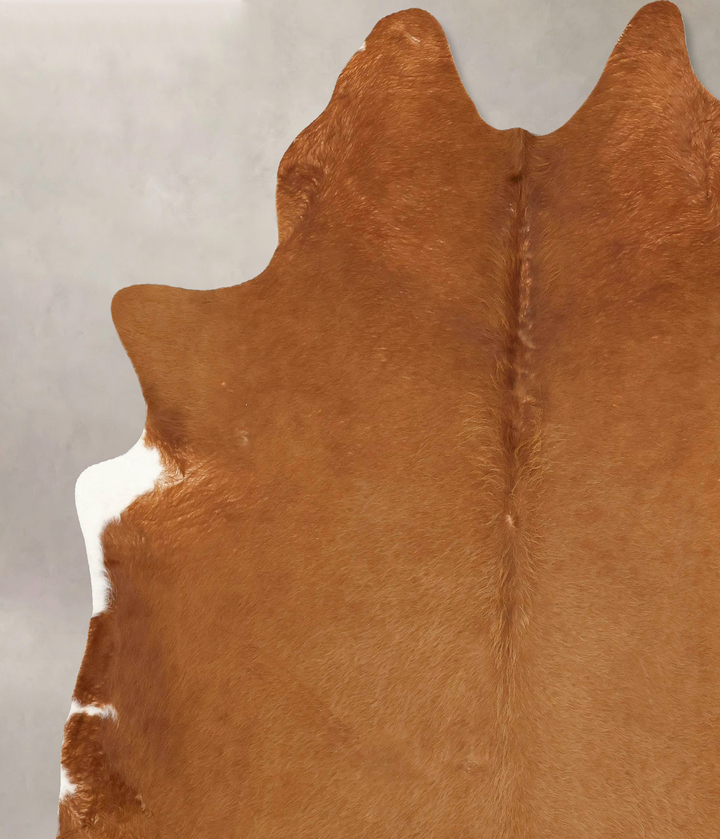 Solid Brown XX-Large Brazilian Cowhide Rug 7'10"H x 7'0"W #B12640 by Hudson Hides