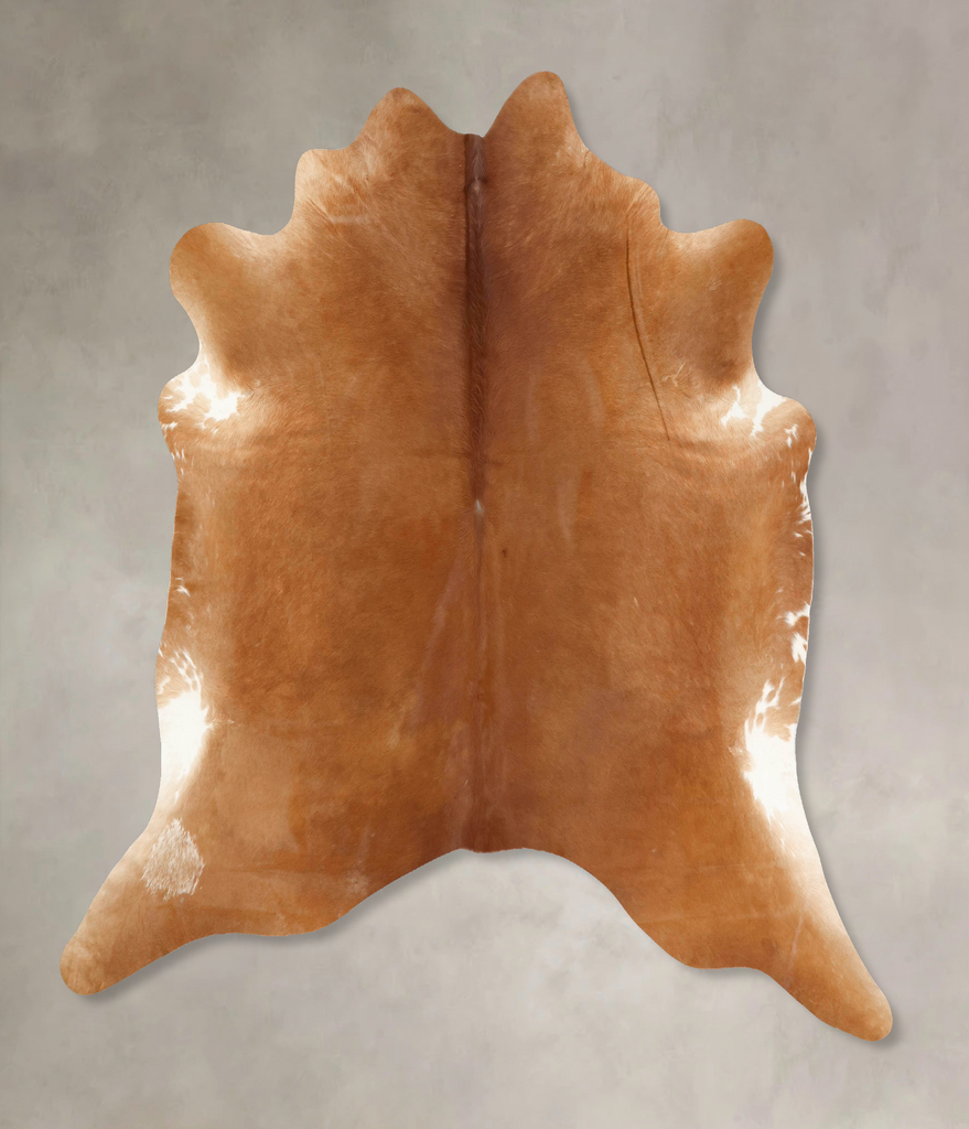 Solid Brown XX-Large Brazilian Cowhide Rug 7'3"H x 7'3"W #B12641 by Hudson Hides