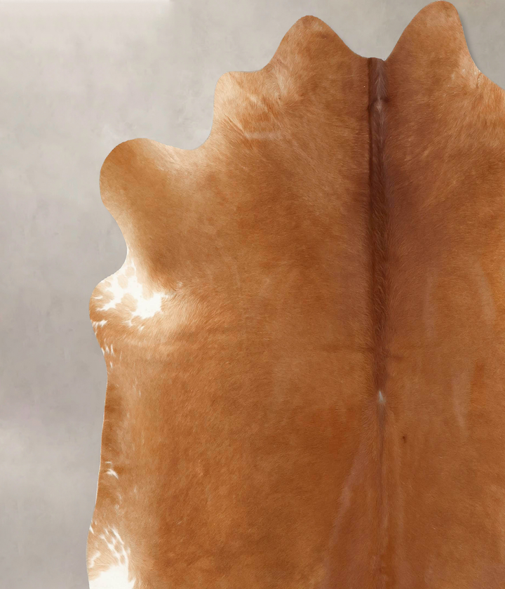 Solid Brown XX-Large Brazilian Cowhide Rug 7'3"H x 7'3"W #B12641 by Hudson Hides