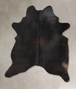 Solid Black X-Large Brazilian Cowhide Rug 8'2"H x 6'0"W #B12642 by Hudson Hides
