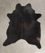Solid Black X-Large Brazilian Cowhide Rug 8'2"H x 6'0"W #B12642 by Hudson Hides