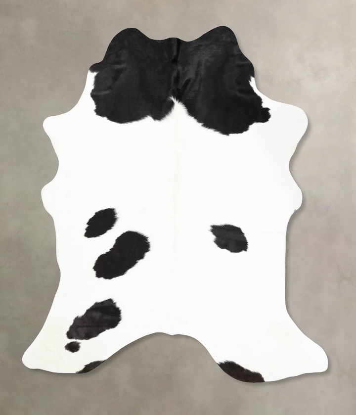 Black and White X-Large Brazilian Cowhide Rug 7'7"H x 6'2"W #B12643 by Hudson Hides
