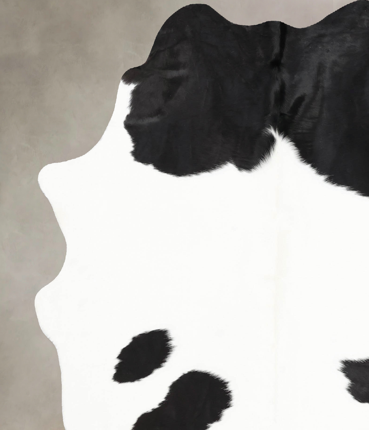 Black and White X-Large Brazilian Cowhide Rug 7'7"H x 6'2"W #B12643 by Hudson Hides