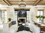 Solid Black X-Large Brazilian Cowhide Rug 7'10"H x 6'0"W #B12645 by Hudson Hides