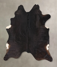 Solid Black X-Large Brazilian Cowhide Rug 7'10"H x 5'11"W #B12646 by Hudson Hides