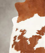 Brown and White X-Large Brazilian Cowhide Rug 6'10"H x 6'4"W #B1265 by Hudson Hides