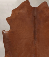 Solid Brown X-Large Brazilian Cowhide Rug 7'6"H x 5'11"W #B12651 by Hudson Hides